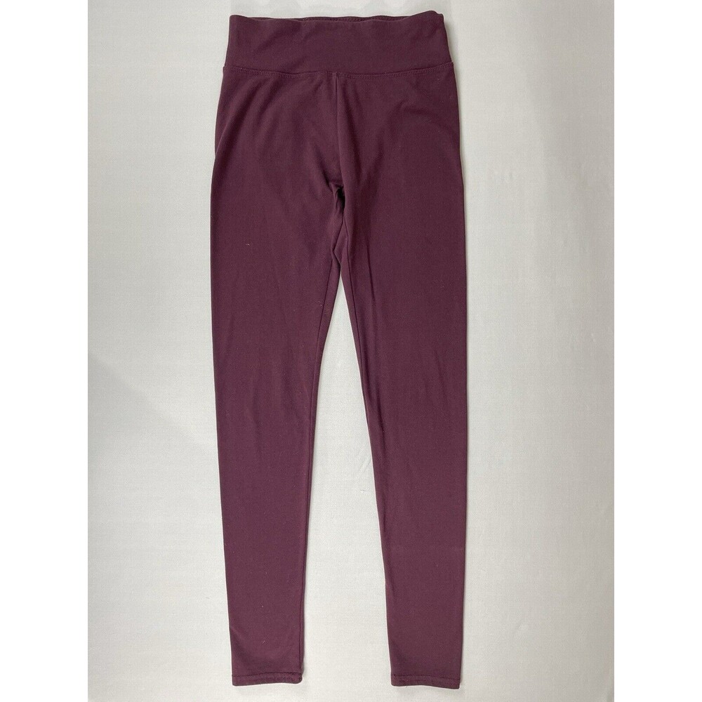 Aerie Chill Play Move Leggings Women's Small Long Maroon Activewear Lightweight